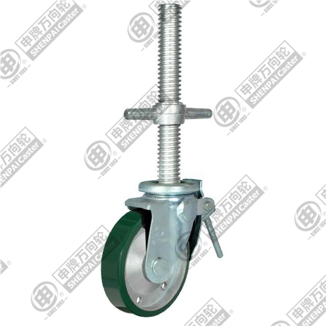 5\\" 螺纹阀杆旋转带刹车橡胶（绿色）