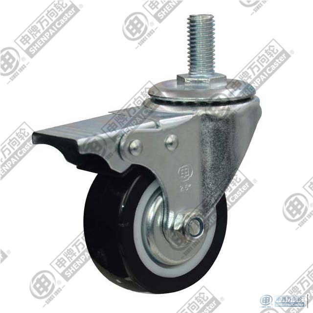 2.5"丝杆刹车聚氨酯轮
