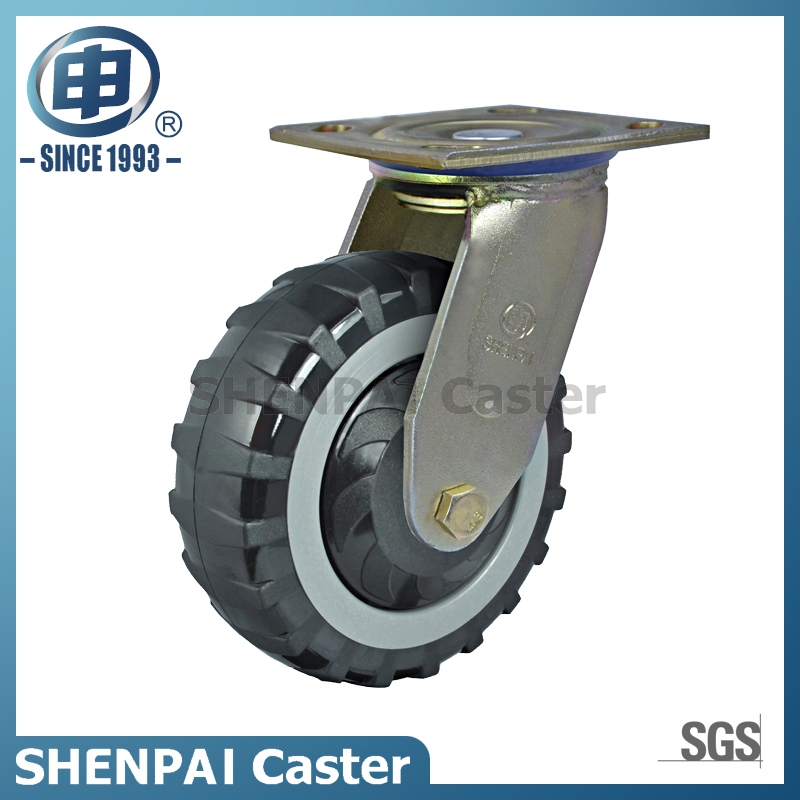 6寸防滑PU万向脚轮