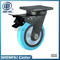 8寸铁芯蓝色尼龙万向锁定脚轮