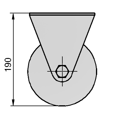 6寸平底固定铝芯聚氨酯轮（黄、平）