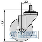 4\\"螺纹杆旋转PU PC（黑色）M12 * 25