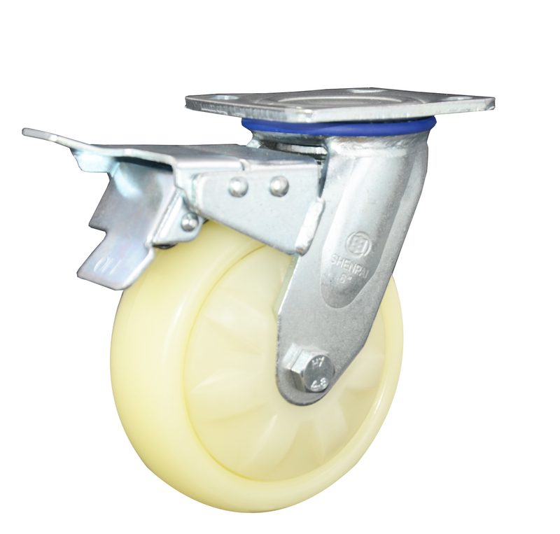 8英寸PP旋转带刹车工业脚轮