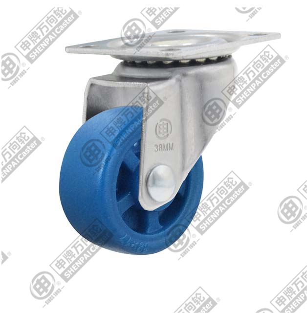 1"平底活动尼龙轮 （蓝色）