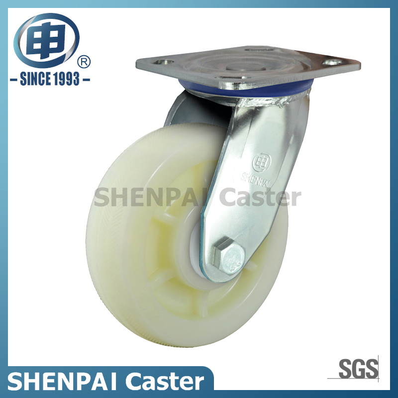 6\\"不锈钢支架旋转锁定PP脚轮